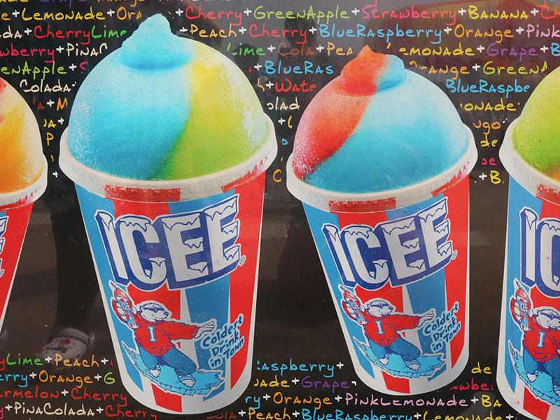 4 cups of Icees 